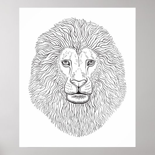 Poster Tête de lion (Devant)