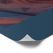 Poster Tête de lion baroque | Art de construction géométr (Coin)