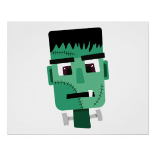 Poster Tête de monstre de Frankenstein