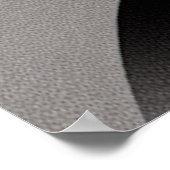 Poster Tête de monstre d'horreur noire et blanche | AI Ar (Coin)