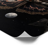 Poster Tête de mort gothique lunaire (Coin)