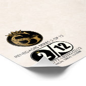 Poster Tête de mort hipster skulls barbu et moustachu  (Coin)