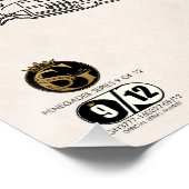 Poster Tête de mort hipster skulls cowboy barbu (Coin)