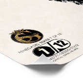 Poster Tête de mort hipster skulls mexicaine barbu mousta (Coin)