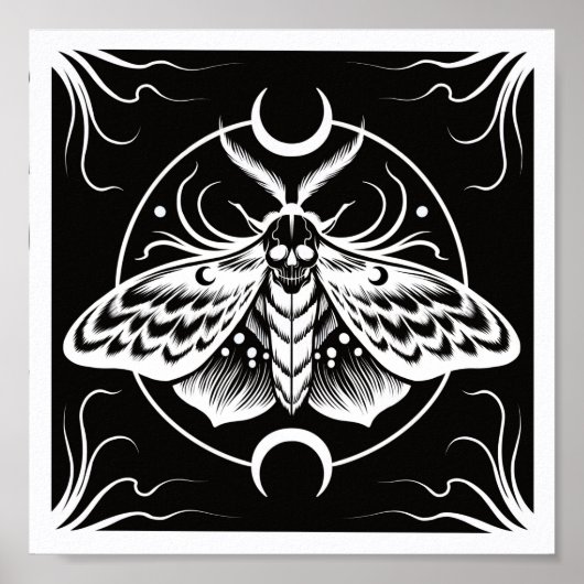 Poster Tête de mort Moth (Devant)