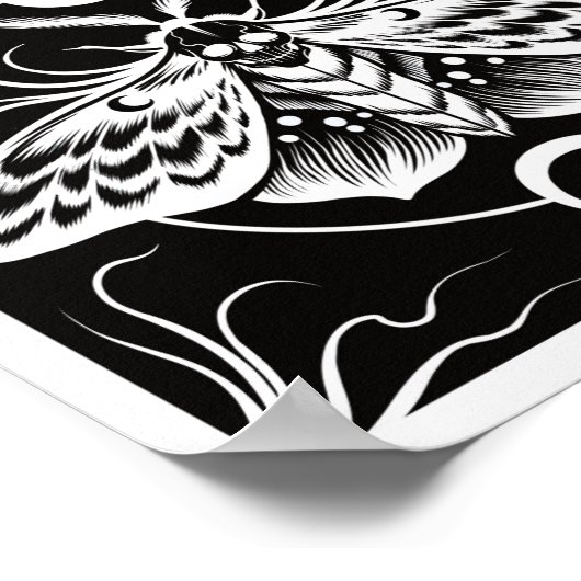 Poster Tête de mort Moth (Coin)