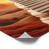 Poster Tête de sphynx de Gizeh avec pyramides Voyage en E (Coin)