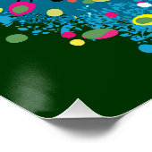 Poster Tête de tigre couleurs arc-en-ciel peinture taches (Coin)