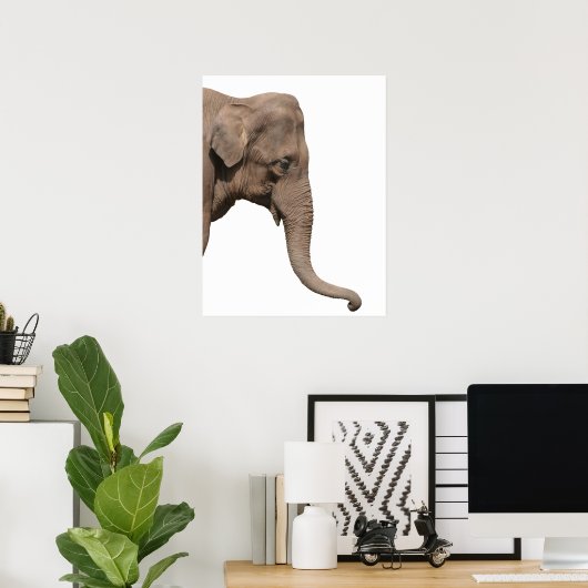 Poster Tête d'éléphant (Bureau à domicile)