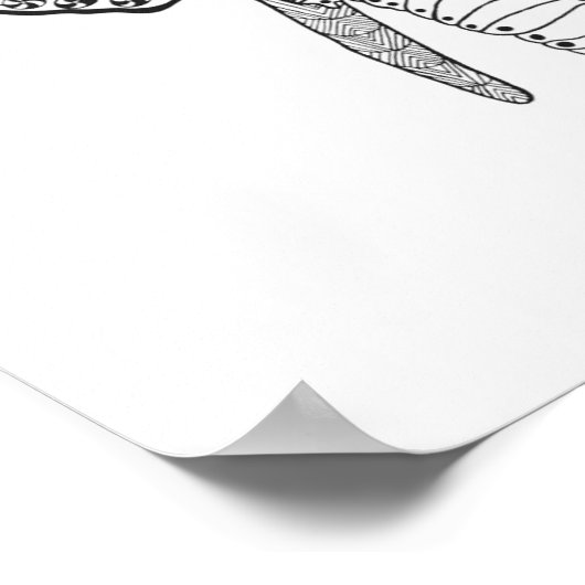 Poster Tête d'éléphant inspirée 2 (Coin)