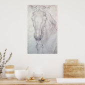Poster Tête d'un cheval (Cuisine)