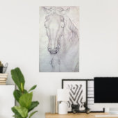 Poster Tête d'un cheval (Bureau à domicile)