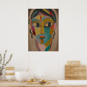 POSTER TÊTE D'UNE FILLE (Cuisine)