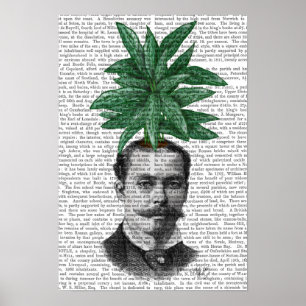 Poster Tête d'usine de tête d'arbre chinois