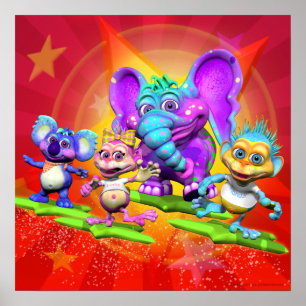 Poster tête, épaules, genoux et orteils 18x18