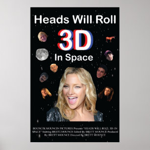 Poster Tête fera rouler 3D : Dans l'espace