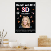 Poster Tête fera rouler 3D : Dans l'espace (Cuisine)