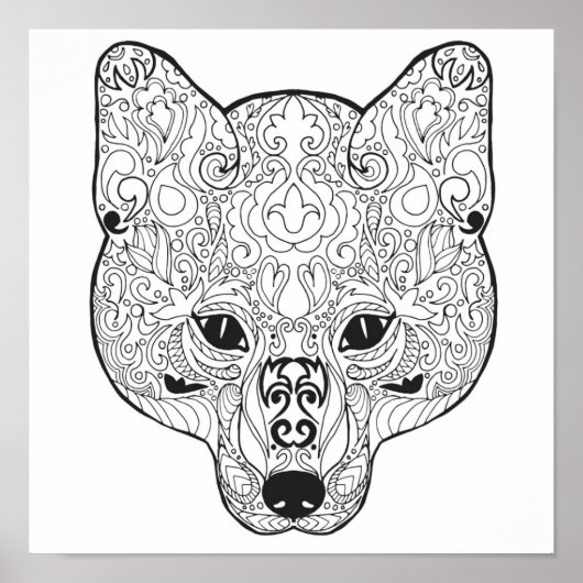 Poster Tête Fox 2 inspirée (Devant)