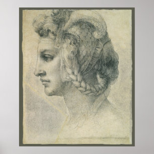 Poster Tête idéale d'une femme par Michelangelo