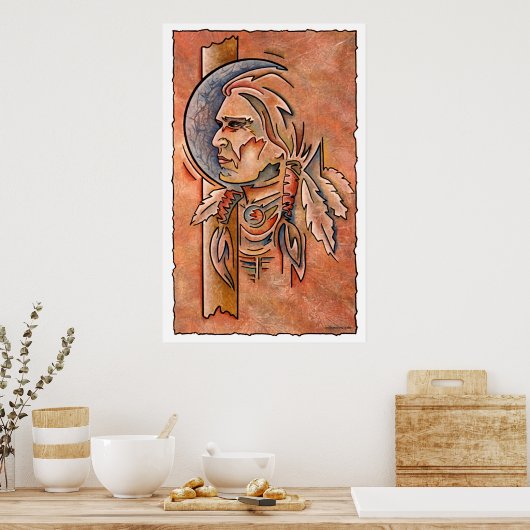 Poster Tête indienne (Cuisine)