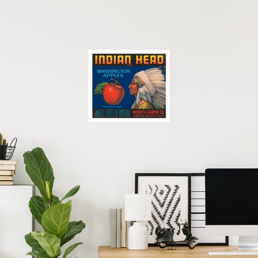 Poster Tête indienne (Bureau à domicile)