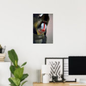 Poster Tête Mandrill (Bureau à domicile)