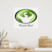 Poster Tête musculaire (Cuisine)