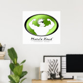 Poster Tête musculaire (Bureau à domicile)