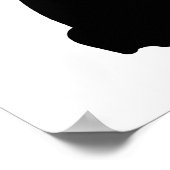 Poster Tête noire et blanche (Coin)