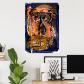 Poster Tête non rétrécie (Bureau à domicile)