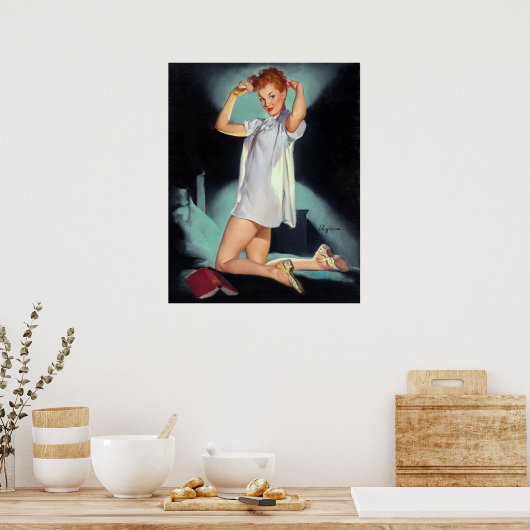 Poster Tête rouge dans la queue (Cuisine)