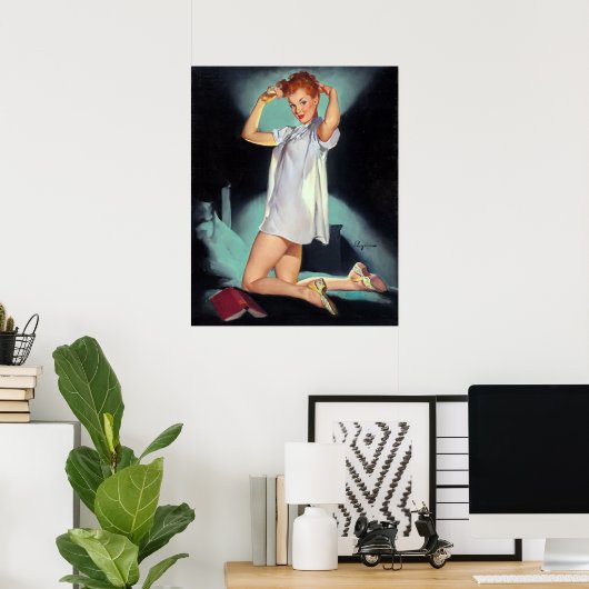 Poster Tête rouge dans la queue (Bureau à domicile)