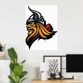 Poster Tête viking (Bureau à domicile)