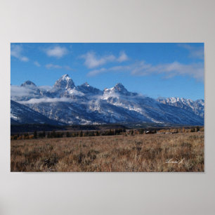 Poster Teton Mountains in Western USA Canvas Print