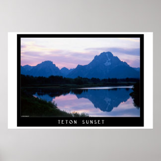 Poster Teton Sunset