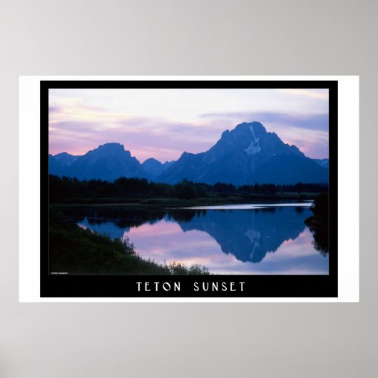 Poster Teton Sunset (Devant)