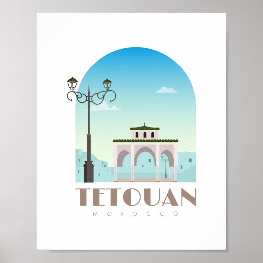 Poster Tétouan ville Maroc Skyline (Devant)