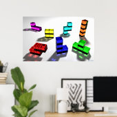 Poster Tetrominoes (Bureau à domicile)