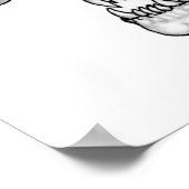 Poster Teufelschädel schwarz weiß Zeichnung (Coin)