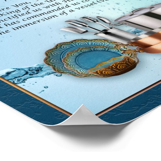 Poster Tevilat Keilim Bénédiction pour les plats immersib (Coin)