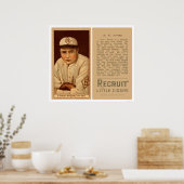 Poster Tex Erwin Dodgers Baseball 1912 (Cuisine)