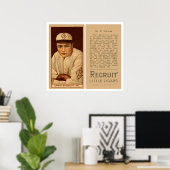 Poster Tex Erwin Dodgers Baseball 1912 (Bureau à domicile)