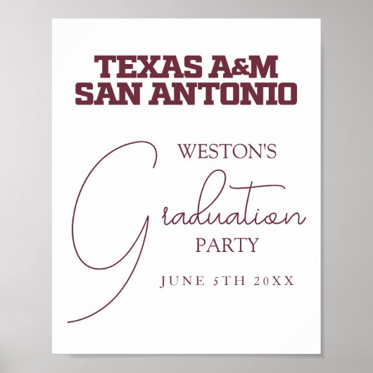 Poster Texas A&M San Antonio (Devant)