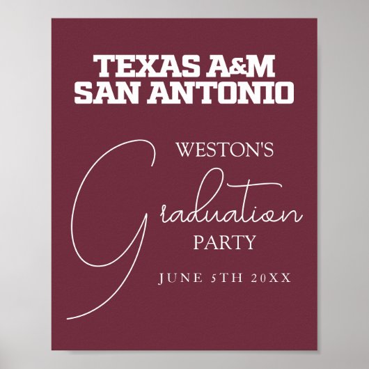 Poster Texas A&M San Antonio (Devant)