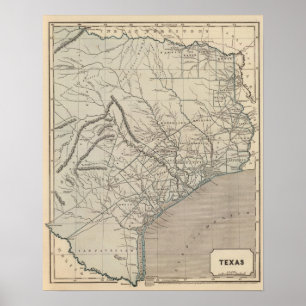 Poster Texas Atlas Map