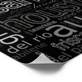 Poster Texas Cities Text Collage (Coin)