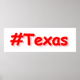 Poster "#Texas " Conception sympa. Acheter maintenant Imp
