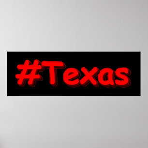 Poster "#Texas " Conception sympa. Commandez dès maintena