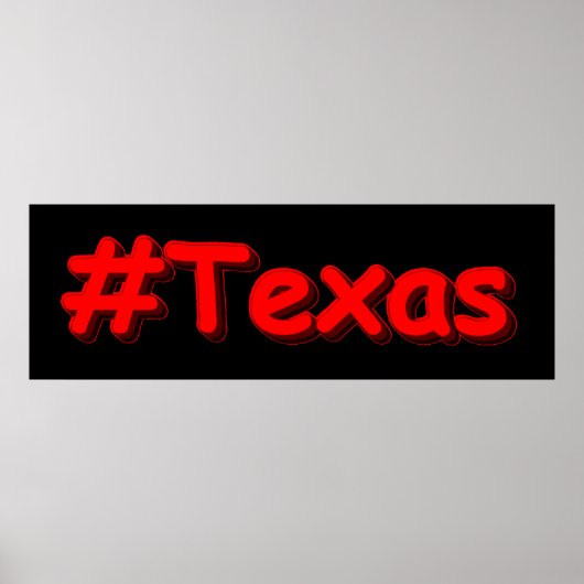 Poster "#Texas " Conception sympa. Commandez dès maintena (Devant)