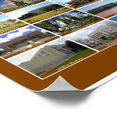 Poster Texas County Courthouses (bruin horizontaal (Hoek)